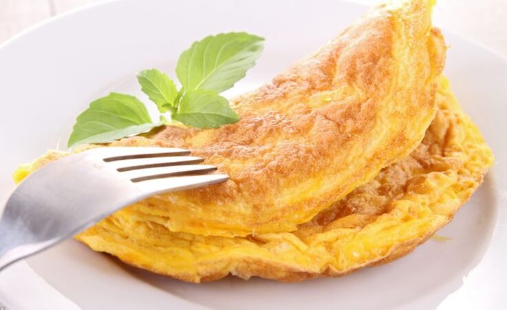 Csirke omlett - köszvény esetén engedélyezett diétás étel